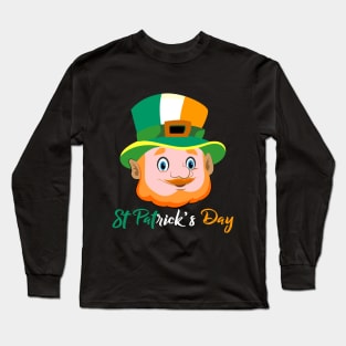 St Patrick's Day mascot character Long Sleeve T-Shirt